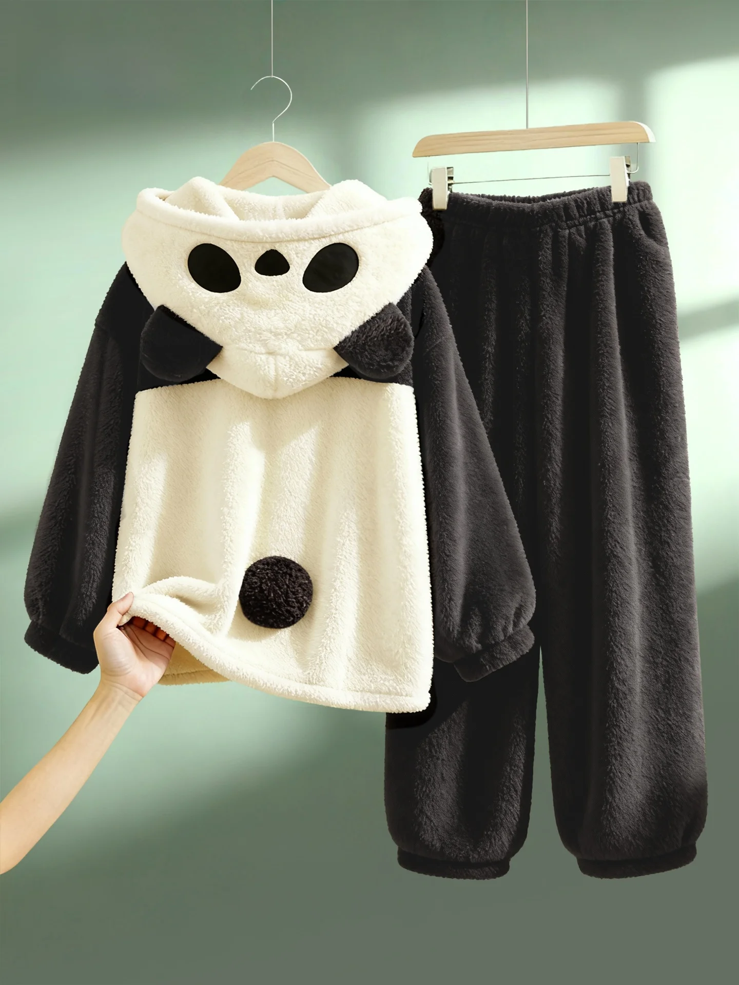 pinksea-–-pyjama-coral-fce-pour-femme-vetements-de-maison-moelleux-vetements-d'exterieur-chauds-d'hiver-ensemble-mignon-et-long-chapeau-sve