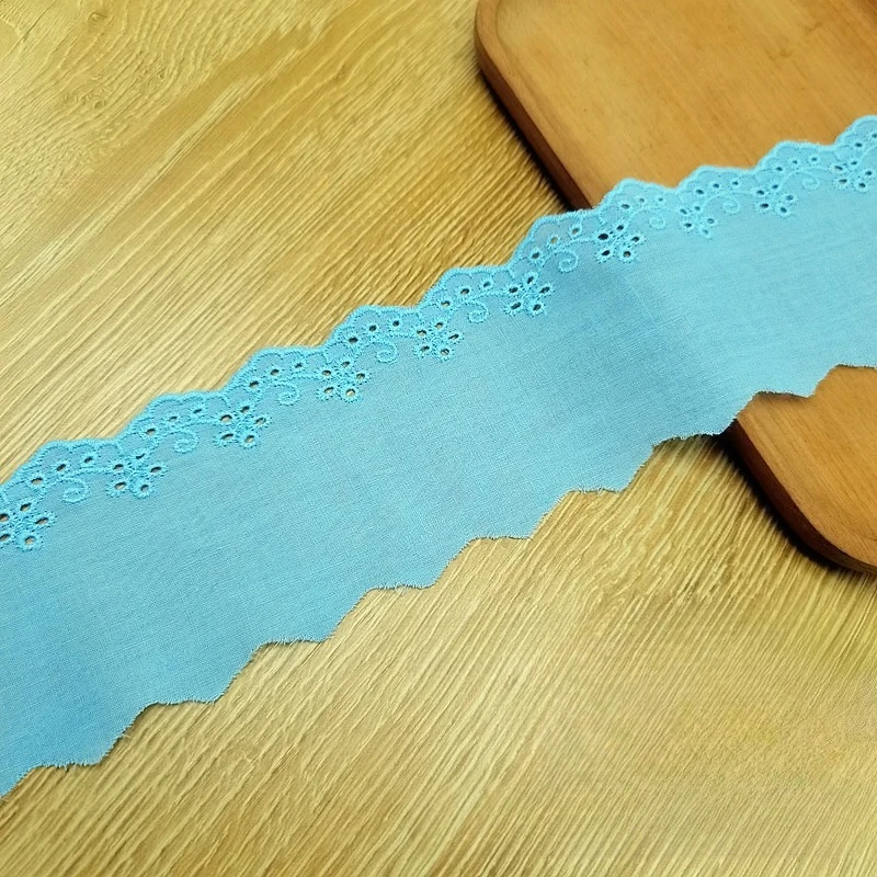 

14Yards New Five Hole Hollow Cotton Fabric, Lace Decal Embroidery Fabric DIY Clothing, Textile Decoration Materials, Accessories