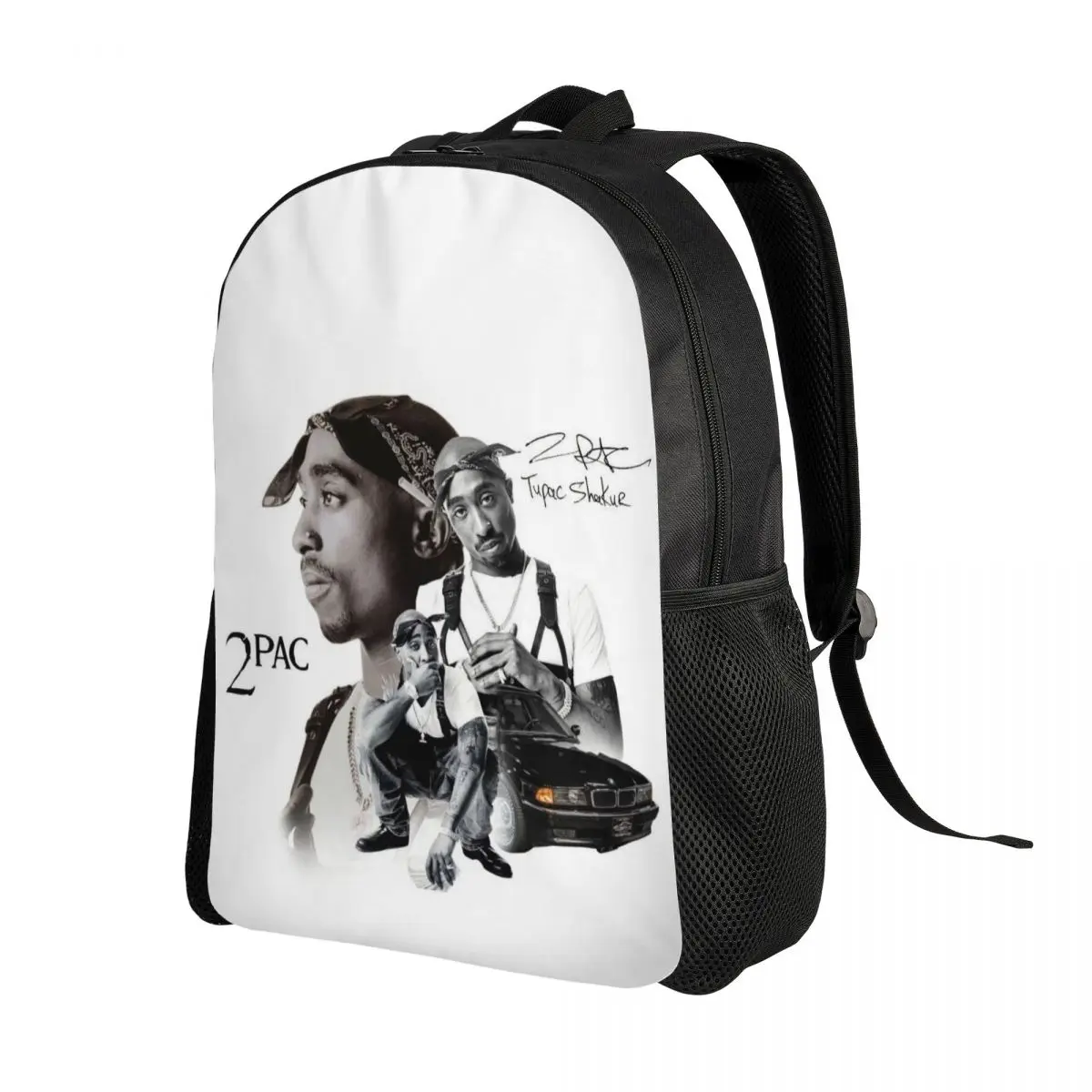 Sac à dos personnalisé 2Pac rappeur Tupac pour femmes et hommes, sac d'école étanche, sac à livres imprimé