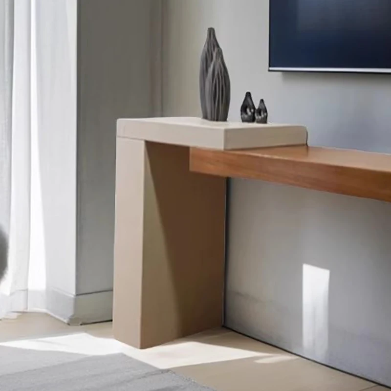 طاولات وحدة تحكم بسيطة من Wabi Sabi لغرفة المعيشة الضيقة والريفية طاولات وحدة تحكم فريدة من نوعها أثاث Mueble Salón الجمالي الممتاز للمنزل #4