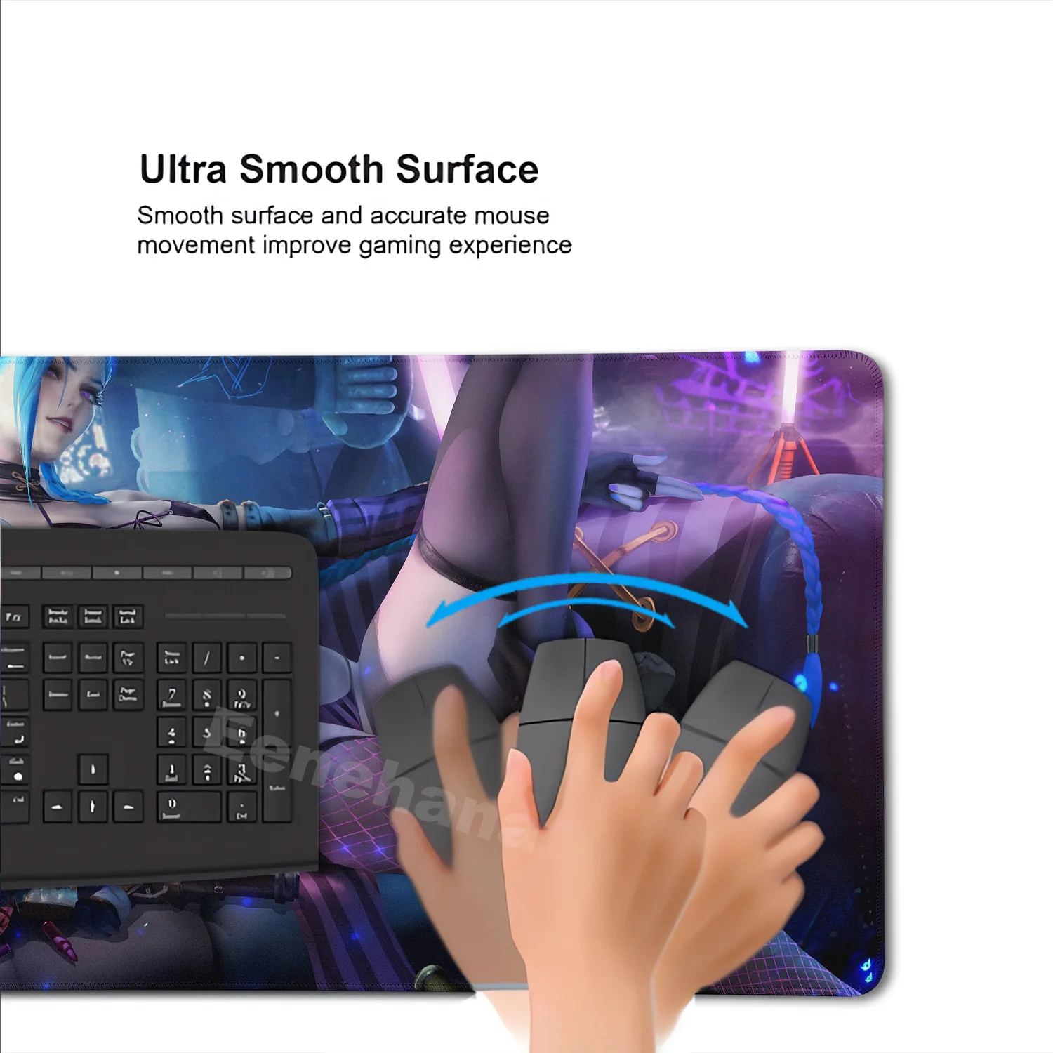 PC Jinkes Game Player Mouse Pad XXL Technology Accessories Table Pad Non-Sliding Keyboard Pad Carpet Anime Game Accessories