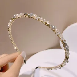 Pearl Headband For Women Summer Retro French Princess Head Hoop Hairbands High-End Temperament Headwear Bezel Accessories