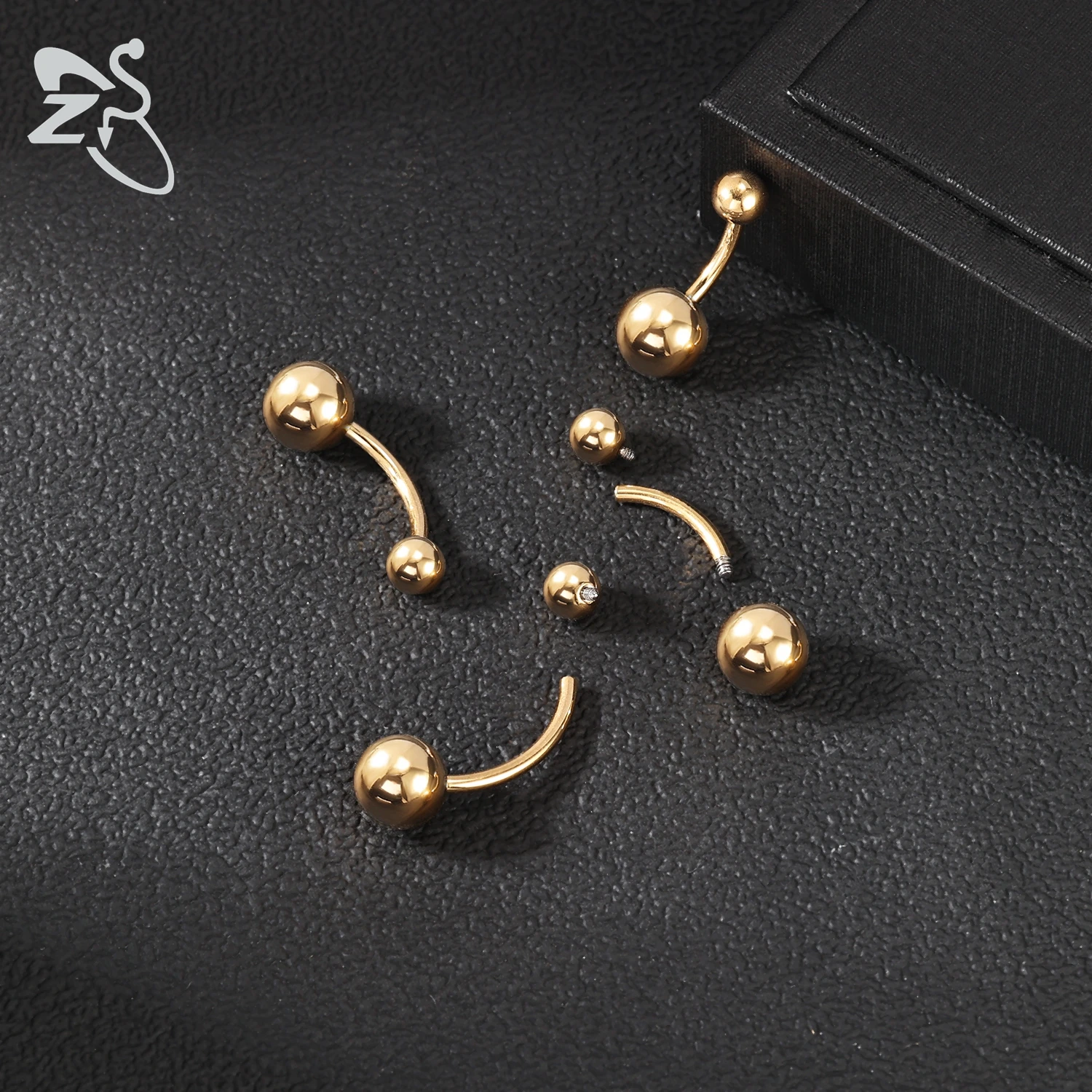 Women's G23 Titanium Belly Button Ring with CZ Crystal