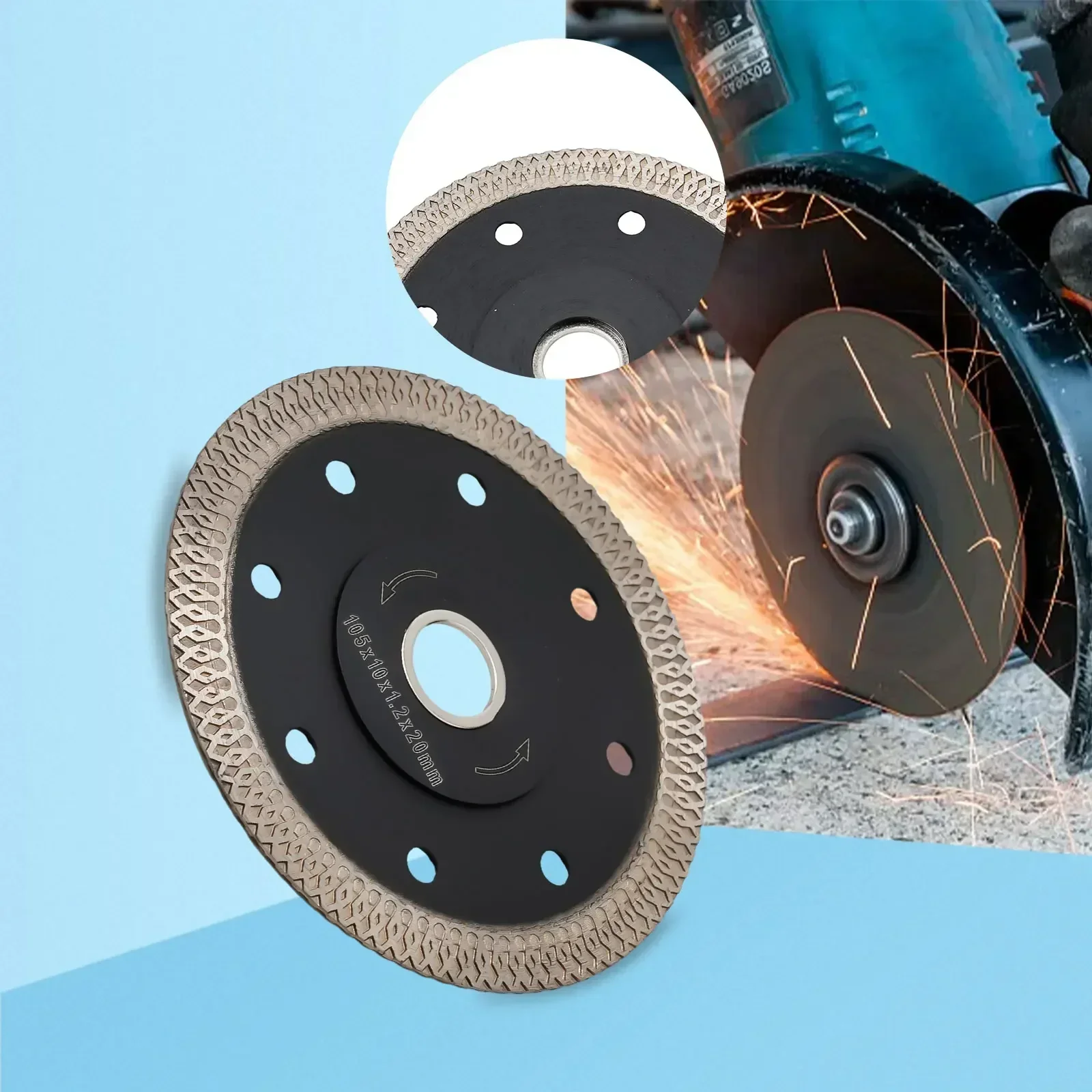 

Saw Blade 10 Mm THIN Edge Cutting Porcelain Ceramic Tile Granite Sandstone Marble Quartz Etc Dry Cutting And Wet Cutting