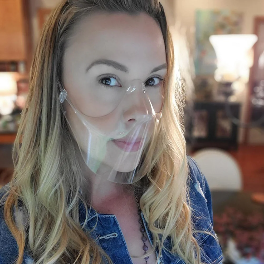 

2 pcs Anti- Cover Clear Reusable Safety Mask For Home Daily Use Lightweight Durable Protection Household Face Guard