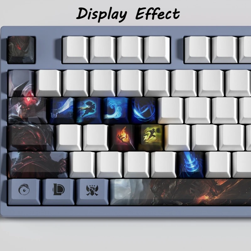 

Yasuo Keycaps Mini Set Mechanical Keyboard Gaming Keyboard Accessories Compatible with 61/68/75/84/87/89/96 Cartoon Anime Keycap