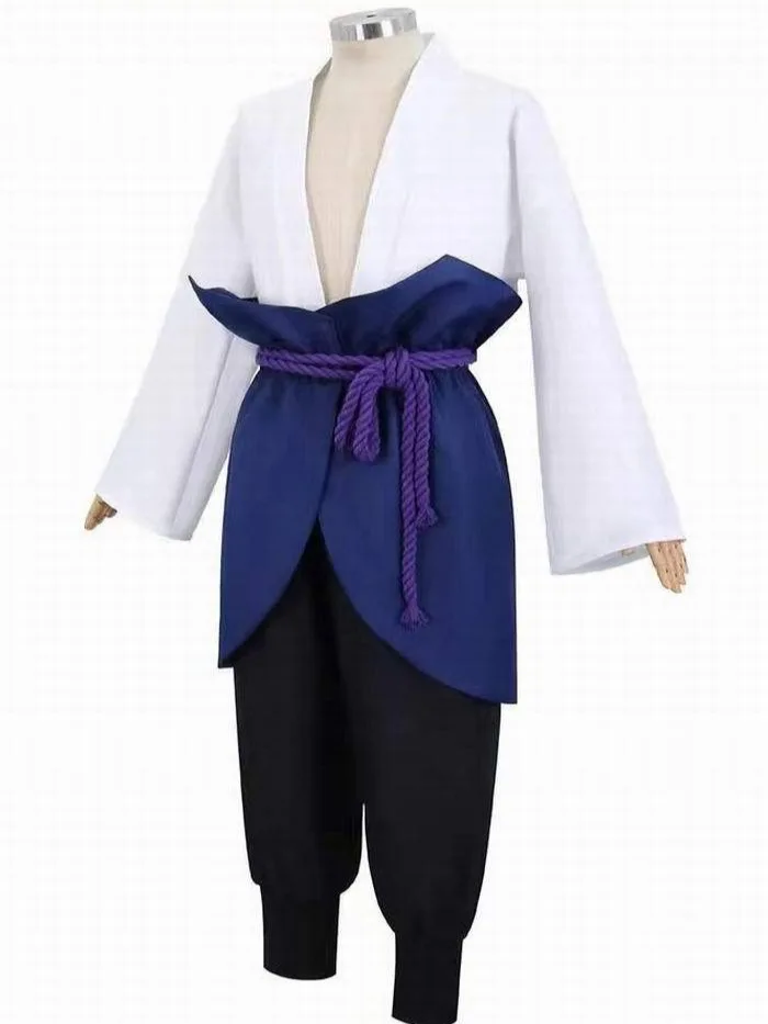 Anime Uchiha Sasuke Cosplay Kostuum Top Broek Riem Cos Halloween Party Carnaval Uniform Gift Volwassen Versie Unisex