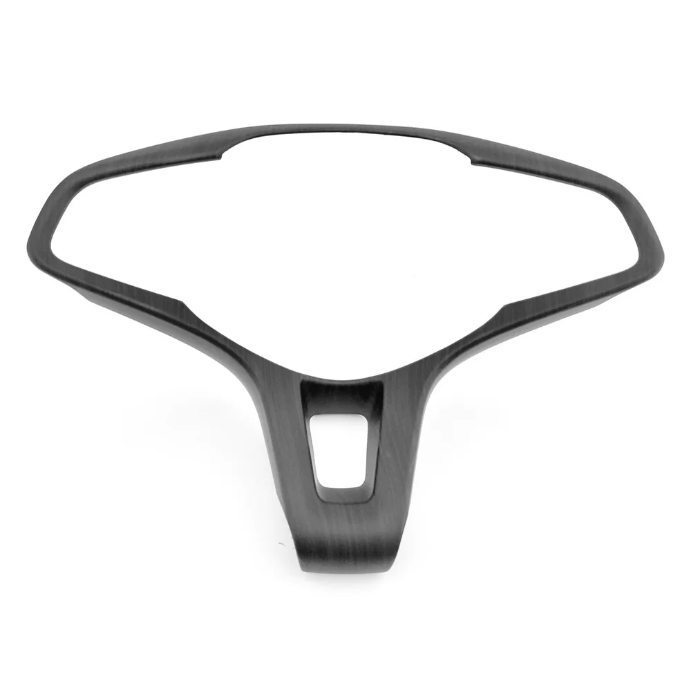 Car Accessories Interior Carbon Fiber Wood Style ABS Steering Wheel Frame Cover Trim For Genesis GV70 G80 Sport