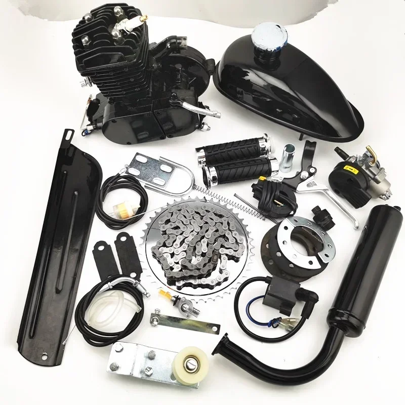 Black  80cc bicycle engine kit 2 stroke for motorized bike PK80 from wuyi hengying factory