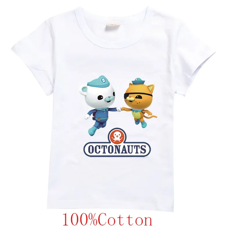 T-shirt à Manches Courtes pour Enfant Garçon et Fille, Vêtements d'Été, Dessin Animé Les Octonauts, Y-Soft, Mignon, Anniversaire