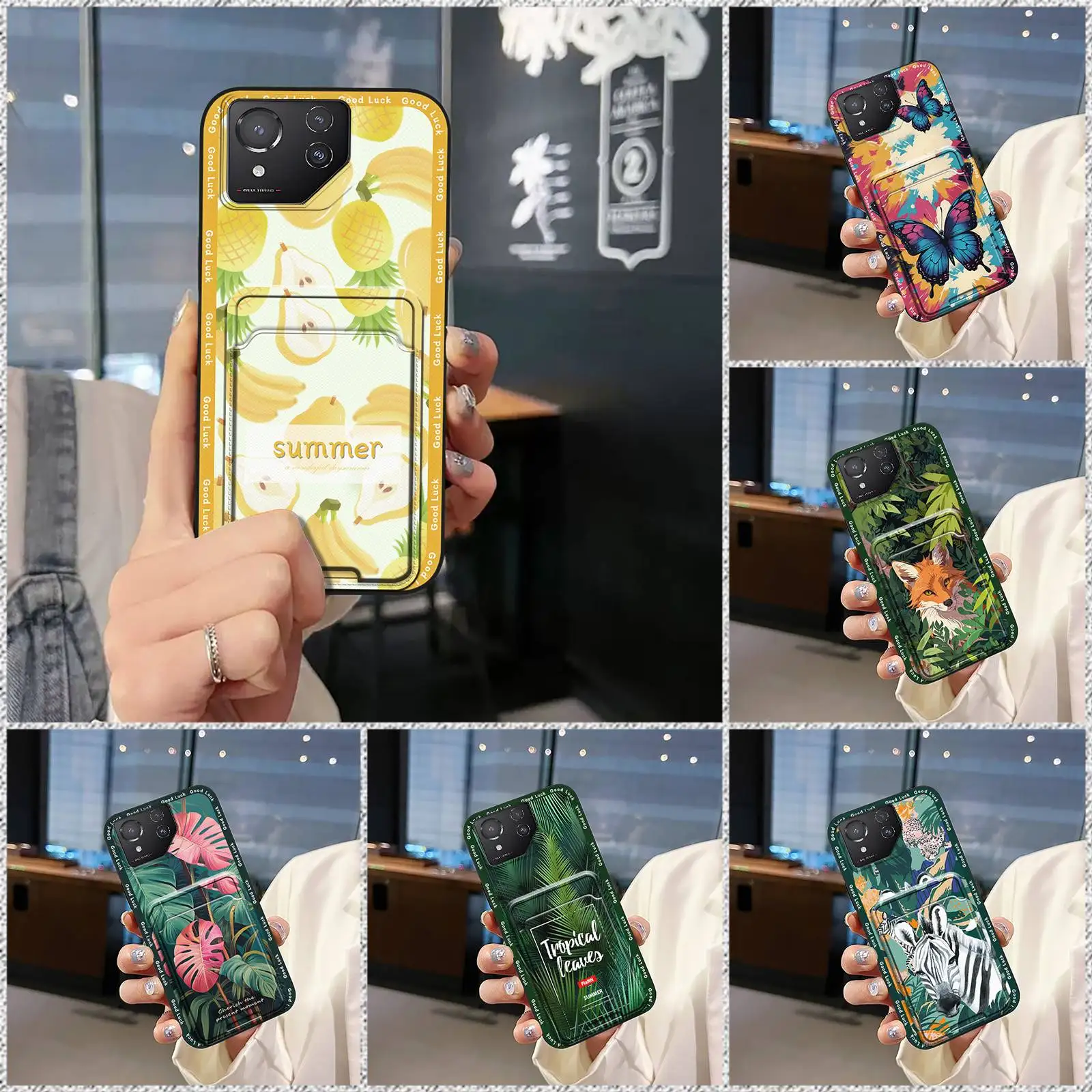 Защитный чехол из ТПУ для телефона Asus ROG Phone8/8Pro, противоударный слот для карт, граффити, прочный, грязеотталкивающий, милый, с полной оберткой Защитный чехол из ТПУ для телефона Asus ROG Phone8/8Pro, противоударный слот для карт, граффити, прочный, грязеотталкивающий, милый, с полной оберткой