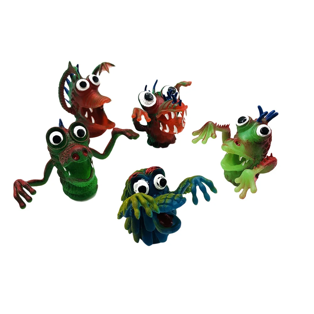 Marionnettes à doigts en Silicone pour enfants, 5 pièces, conte d'histoires pour enfants, jeu de simulation, cadeau d'apprentissage interactif