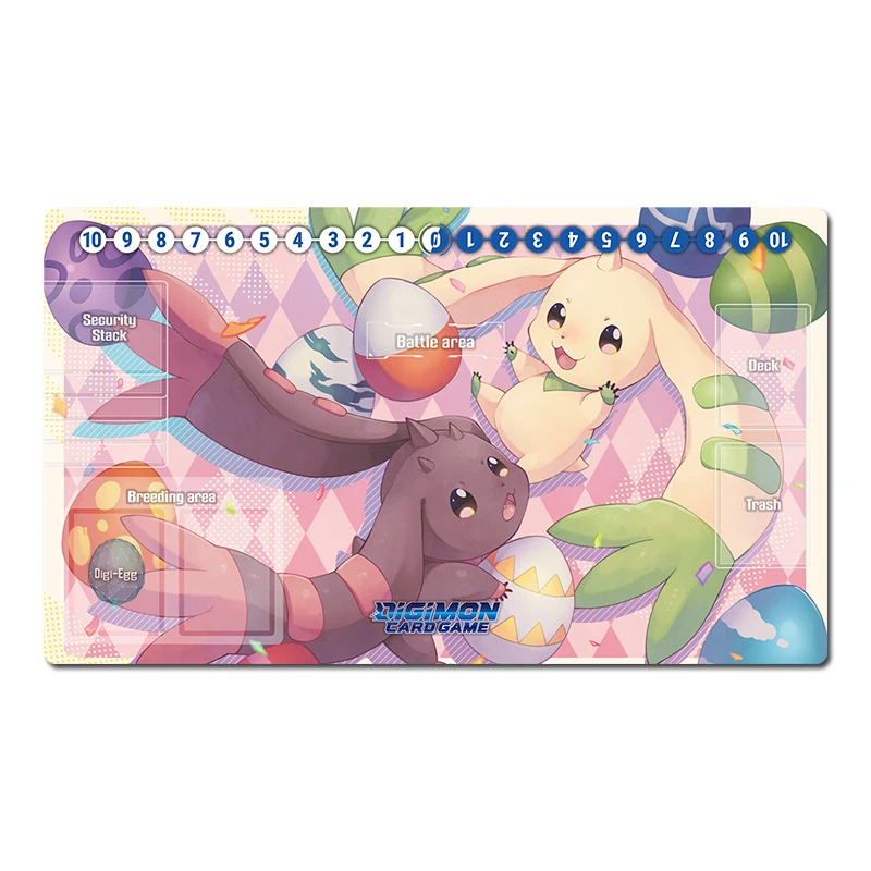 

Digimon Table Playmat Аниме CCG DTCG Коврик Terriermon Lopmon Коллекционный коврик для карточных игр Резиновый коврик для мыши Коврик для мыши 60x35 см