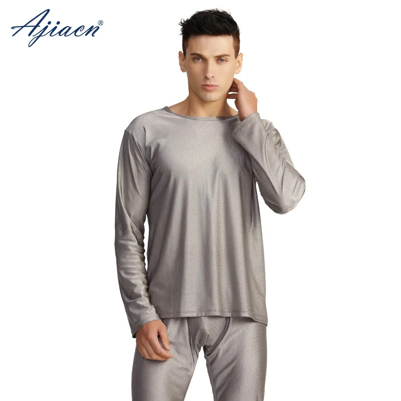 

Long Sleeve Underwear Silver Fiber Electromagnetic Radiation Protection Autumn Clothes Set Men's