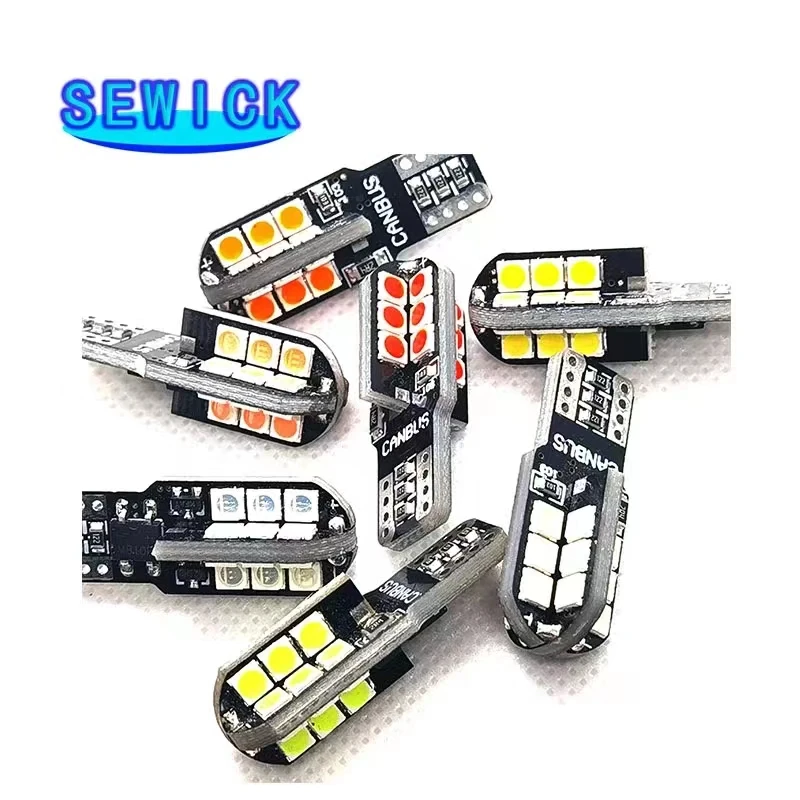 100Pcs New Canbus T10 W5W WY5W Super Bright 24smd 3030 Led Bulbs Car Clearance Light Auto Wedge Interior Reading Dome Lamps