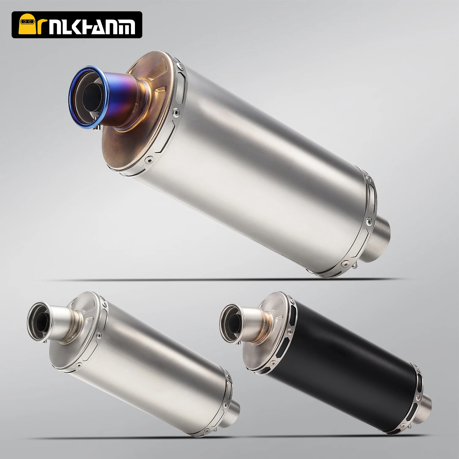 

51mm Universal Motorcycle Exhaust Pipe Stainless Steel Modified Muffler for MT07 MT03 Z900 duke125 250 390 zx4r