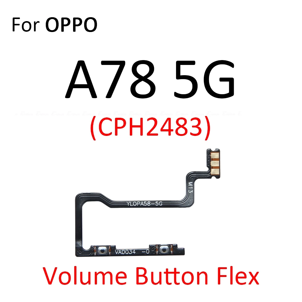 For OPPO A18 A38 A60 A77 A77s A78 A79 A98 4G 5G 2022 2023 Side Power ON OFF Volume Camera Key Button Switch Flex Cable Ribbon