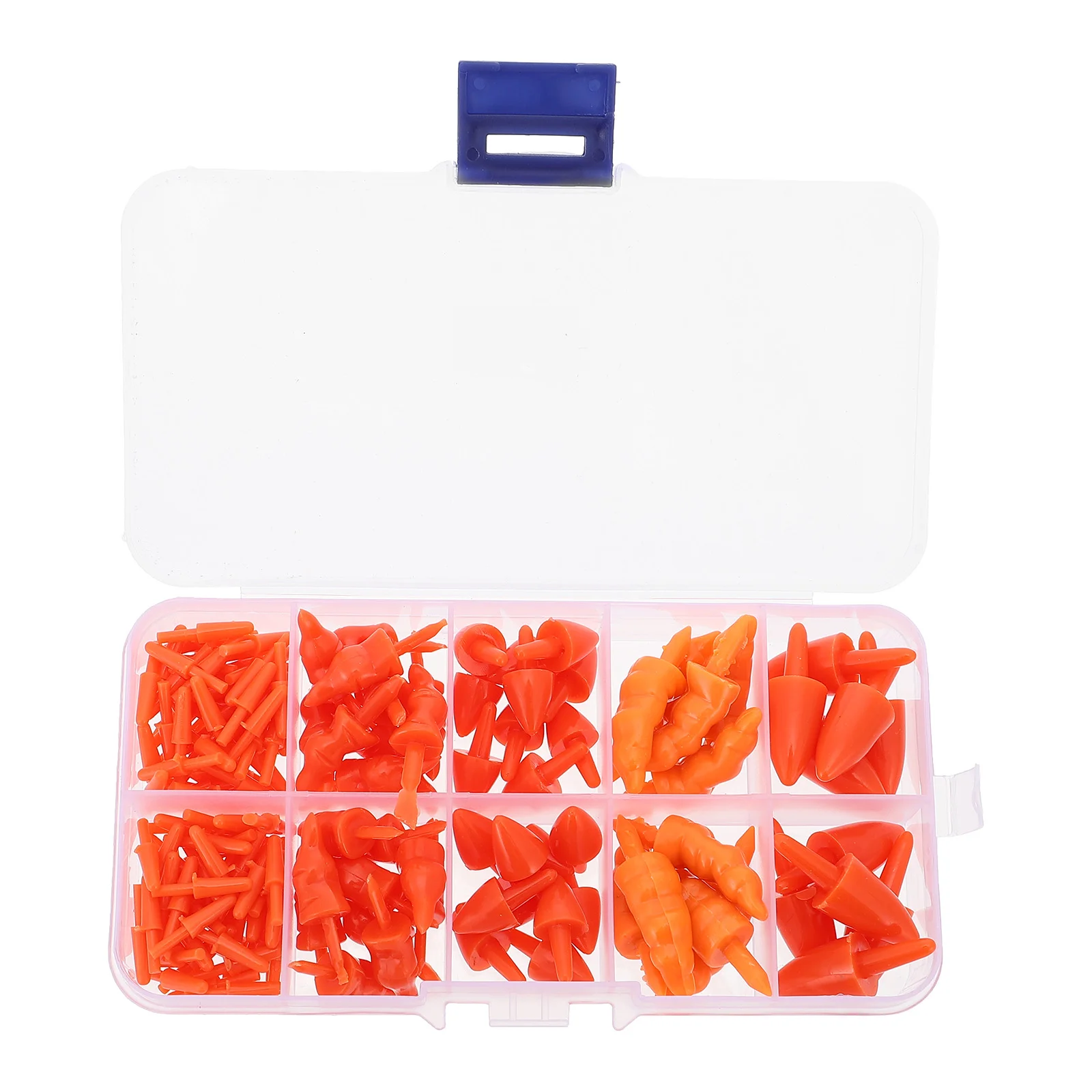 160 Pcs Lily Carrot Plastic Snowman Nose Child Red Mini for Craft 320X090X090CM Supplies Toy