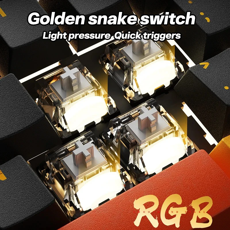 

Kailh MX Golden Snake Mechanical Keyboard Switch 5Pin HIFI Sound High Transparency Quick Trigger Customized Esports RGB Switch