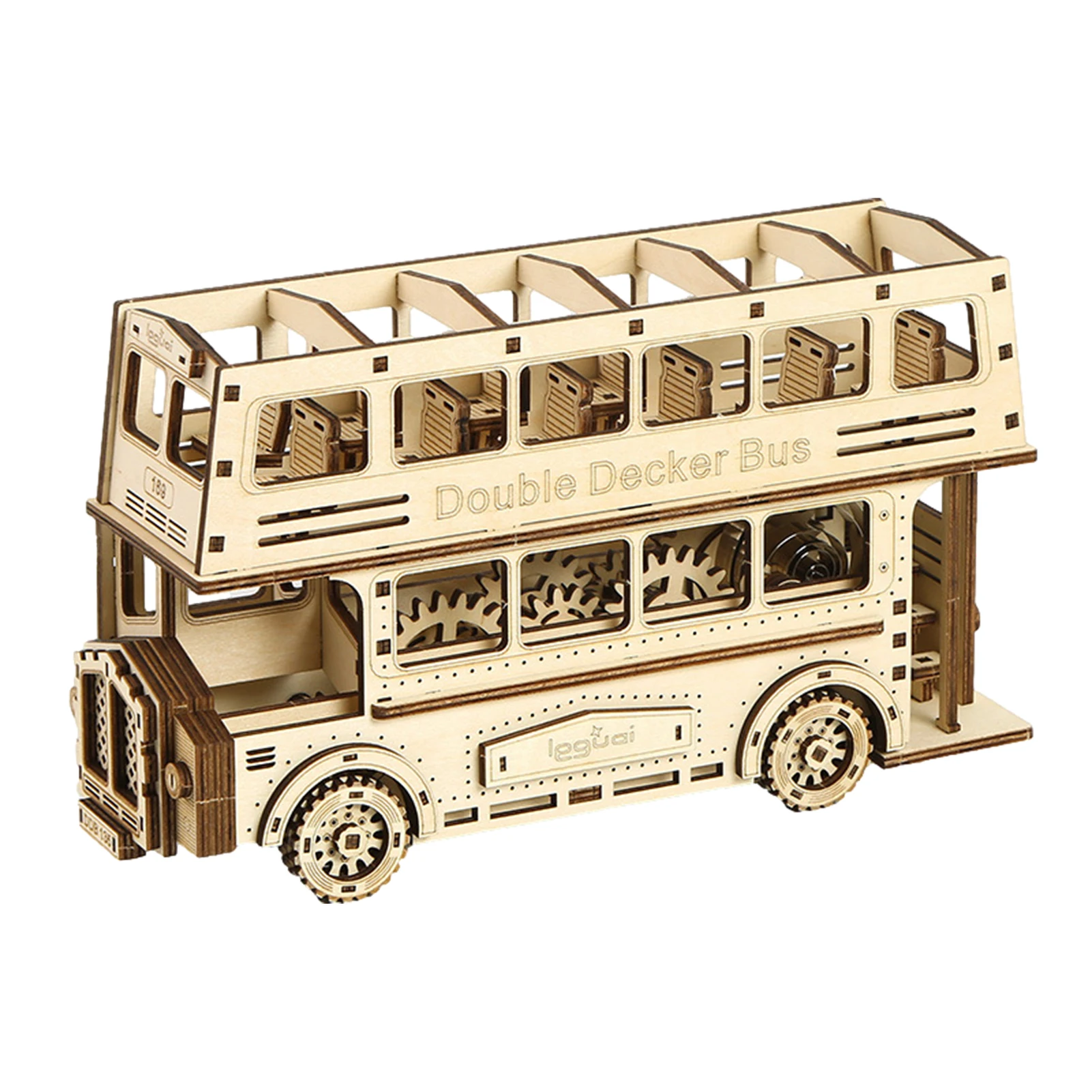 

3D Wood Puzzles Bus Model DIY Double-Decker Bus Model Kits For Adults And Teens Birthday Gifts DIY Model Kits Craft Games For Bo