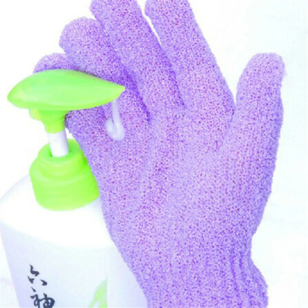 

2 Pcs Bath Gloves and Towel Body Exfoliator Scrub Shower Double Sided Exfoliating