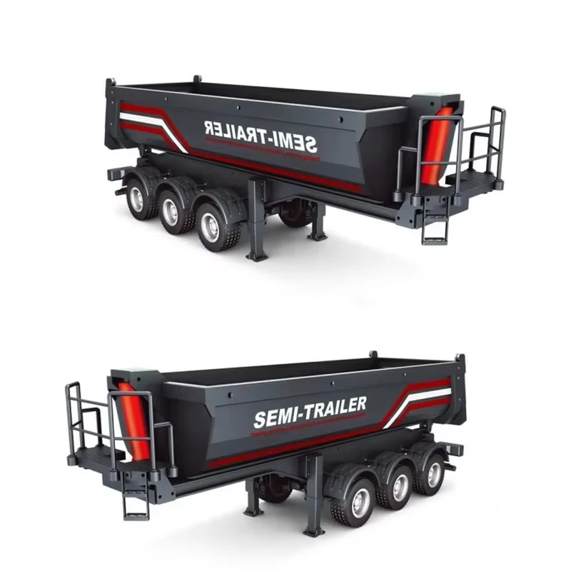 Huina 1/18 Rc Semi Dump Trailer Electric Lifting For Rc Tractor Truck 1501 1509 Tail Light Support Leg No Sound System Model Toy