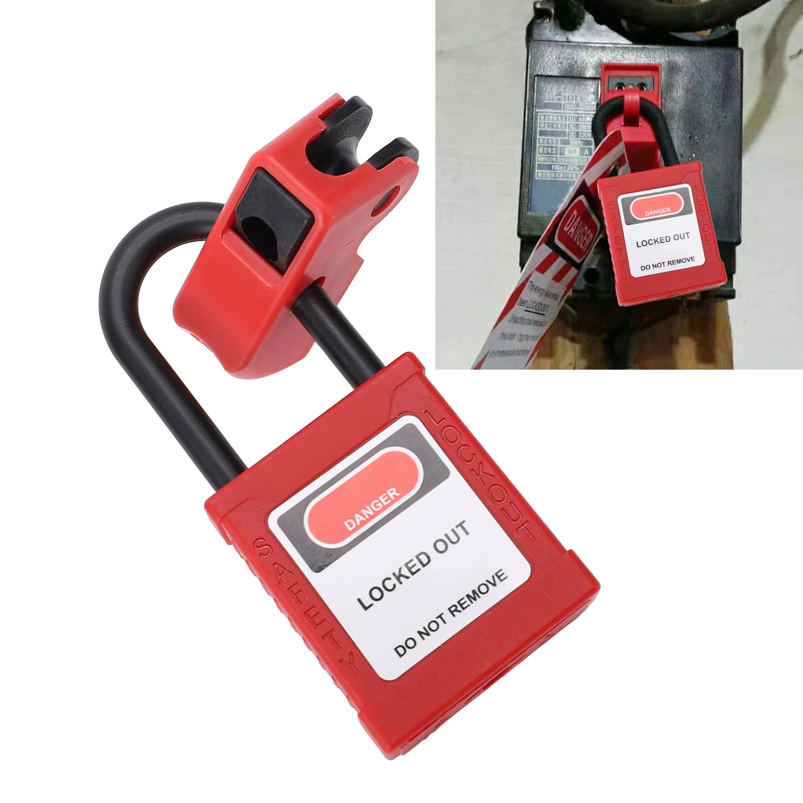 Circuit Breaker Lockout Device Small and Medium Sized Circuit Breaker Lock for Electrician Maintenance Circuit Breaker Lock