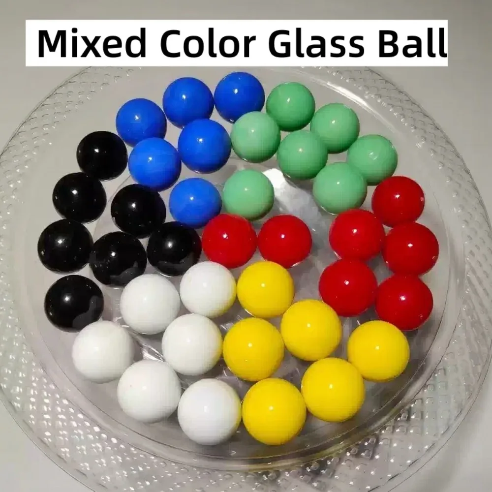 66Pcs 16mm Cat‑Eye Solid Glass Marbles Multi‑Color Glossy Glass Balls Classic Kids Play Game Toy Replacement Beads