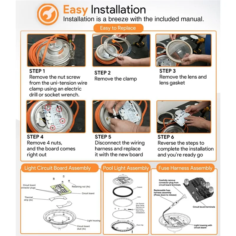 TFTP-619818Z مجموعة لوحة المحرك الخفيفة LED لـ Pentair Intellibrite 5G أضواء حمام السباحة LED الملونة 2Nd الجيل 2010-