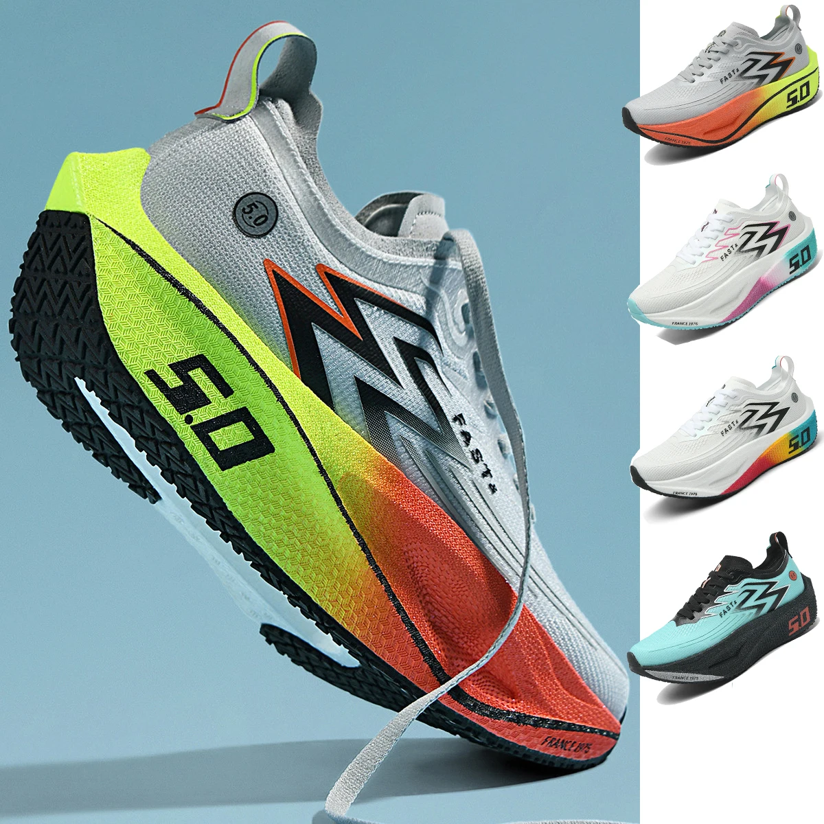 

Summer Running Shoes Lightweight Men's Women's Fashion Sneakers Original Sneakers Breathable EVA Elastic Lace-up Sneakers
