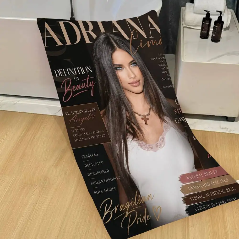 A-Adriana Lima Fashion Mode Microfiber Beach Towel Absorbent Quick dry Soft Yoga Swimming Resort Mountain Climbing Towel