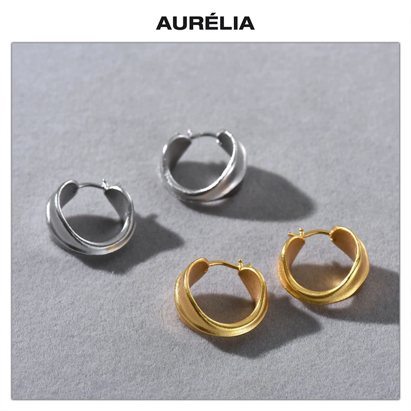 

Модные матовые золотые серебряные серьги для женщин, европейские и американские универсальные повседневные ювелирные аксессуары