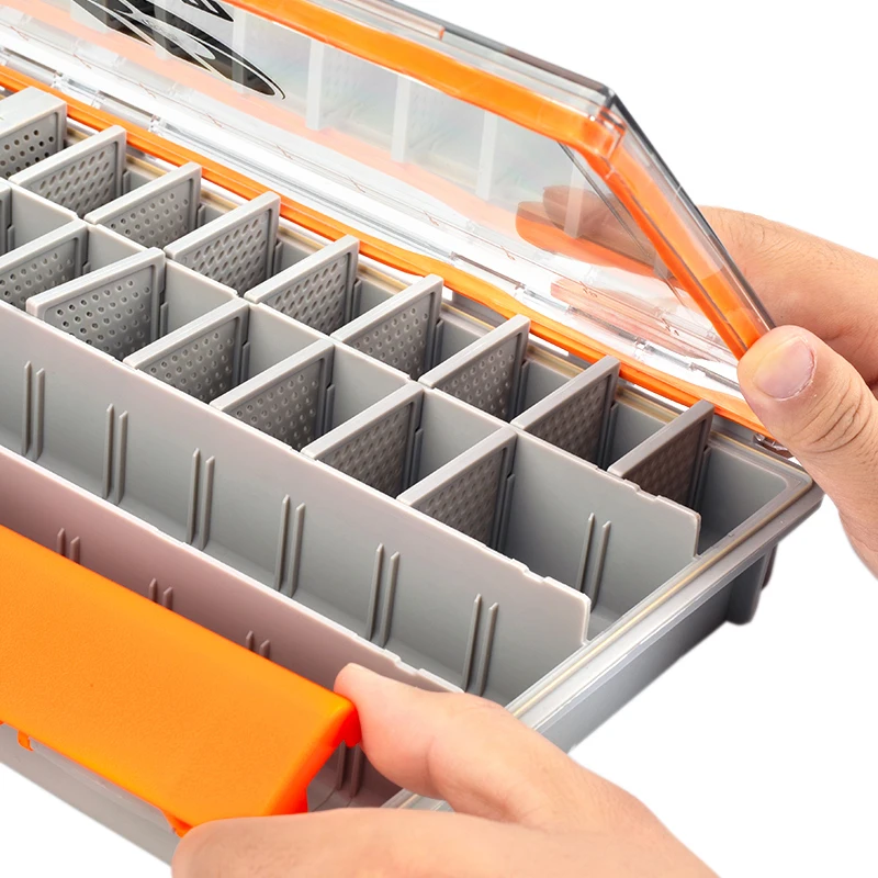 킹덤 3700 3600 낚시 도구 상자 대형 방수 루어 정리함 탈착식 칸막이 포함 하드 베이트 및 도구용