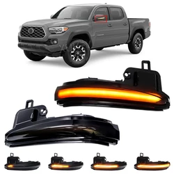 LED Smoked Amber Sequential Turn Signal Light Side Mirror Indicator For Toyota Tacoma 16-22 RAV4 19-23 Sienna Alphard Highlander