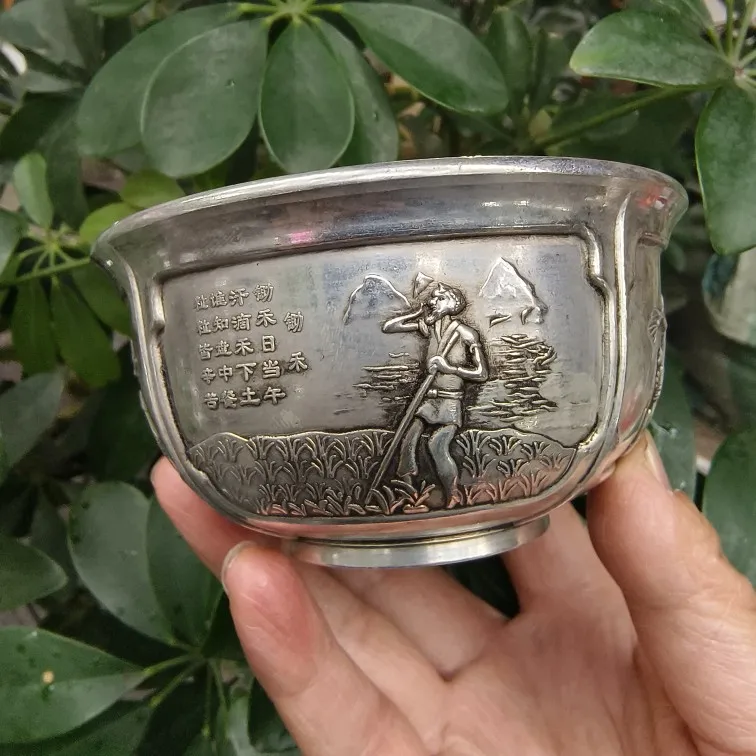 

Зерна Fengdeng, серебряная чаша Zhenguan, чаша на удачу, корнукопия, домашняя декоративная чаша для чайной церемонии