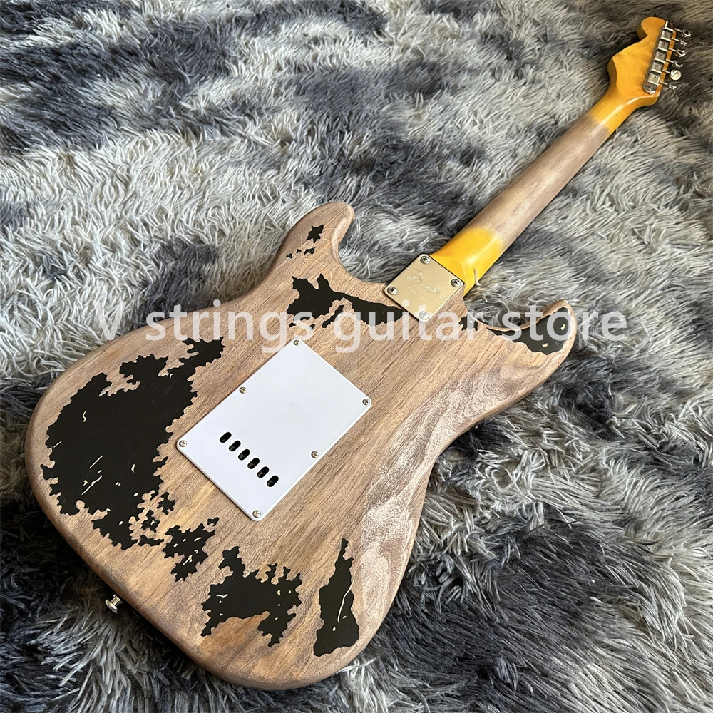 in stock high quality Black One electric guitar handed relics aged guitarra chrome hardware  shipping quickly