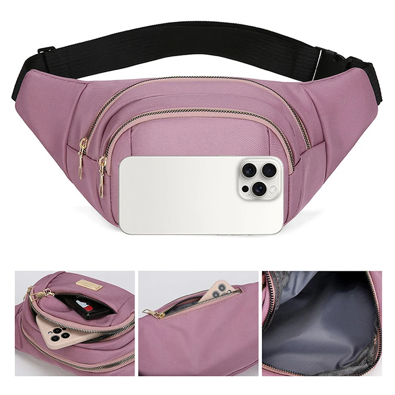 Women Men Breast Package Waterproof Outdoor Sports Bag Canvas Pouch Korean-style Waist Bag Fanny Pouch Crossbody Male Banana Bag