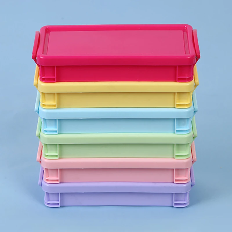 연필 문구 상자 어린이 케이스 케이스 책상 컬러 홀더용 플라스틱 정리함