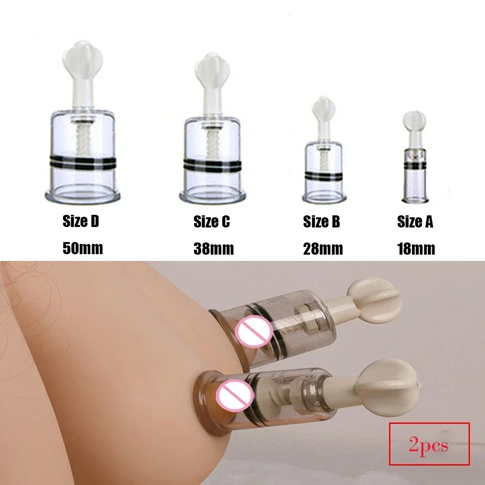 Nipple Sucker BDSM Bondage 2pcs Multifunction Breast Enlarger Sex Product For Adults Clit Suction Vacuum Clamps Pumps Sex Toys