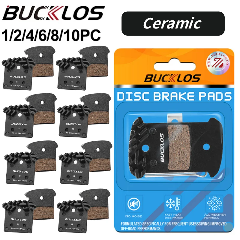 

BUCKLOS Bike Hydraulic Brake Pads For J04C J05A G04S Ceramic Bicycle Disc Brakes Pads Heat Dissipation Road Mountain Bike Pad
