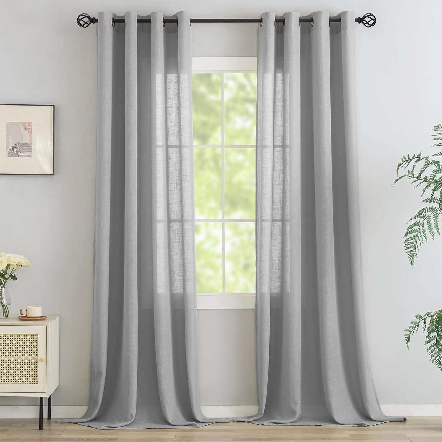 White Sheer Curtain 310CM Height Modern Bedroom Living Room Tulle Curtains For Window Gauze Curtain Fabric Drapes