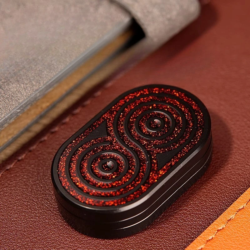 EDC プッシュスライド式金属製ストレス解消玩具、多動性障害の補助ツール、大人のストレス解消玩具