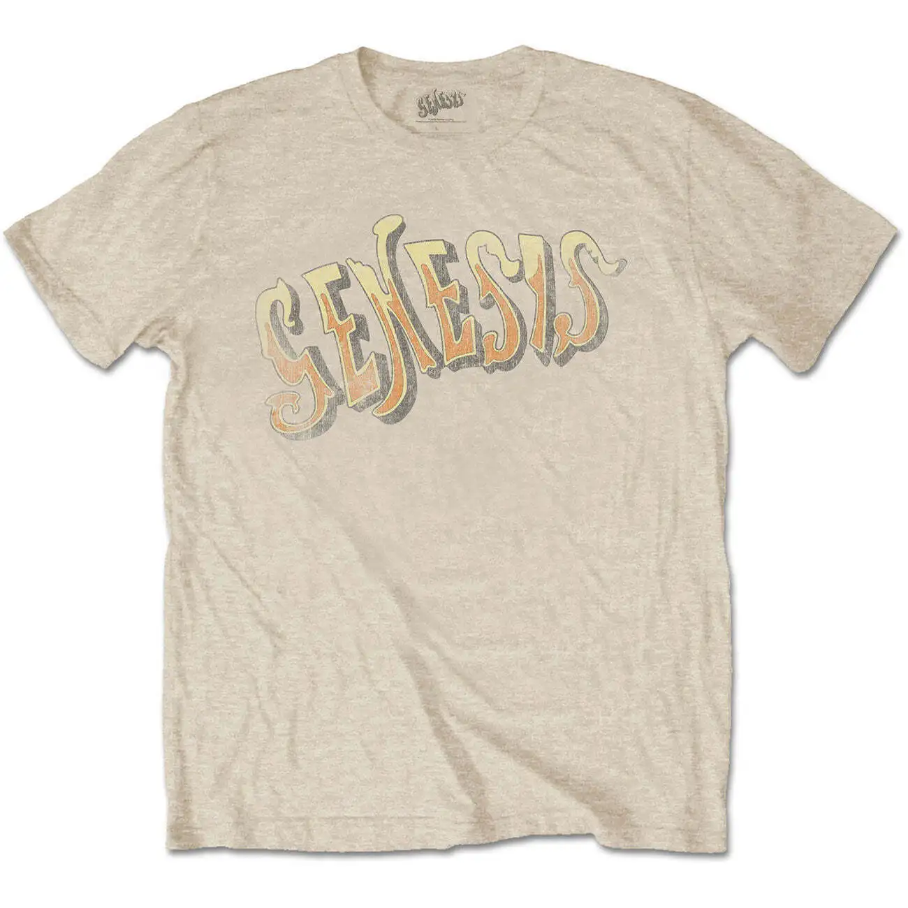 

Genesis T Shirt Vintage Logo Golden Official New