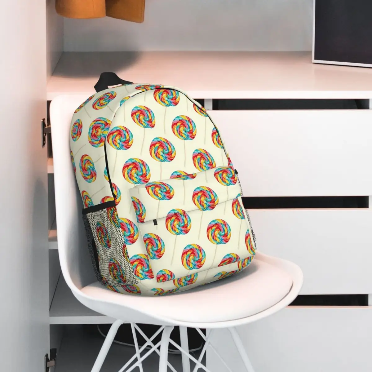 

Colorful Candy Lollipop Themed Backpack Student BookBag Children School Bag Laptop Shoulder Bags for Boys Girls