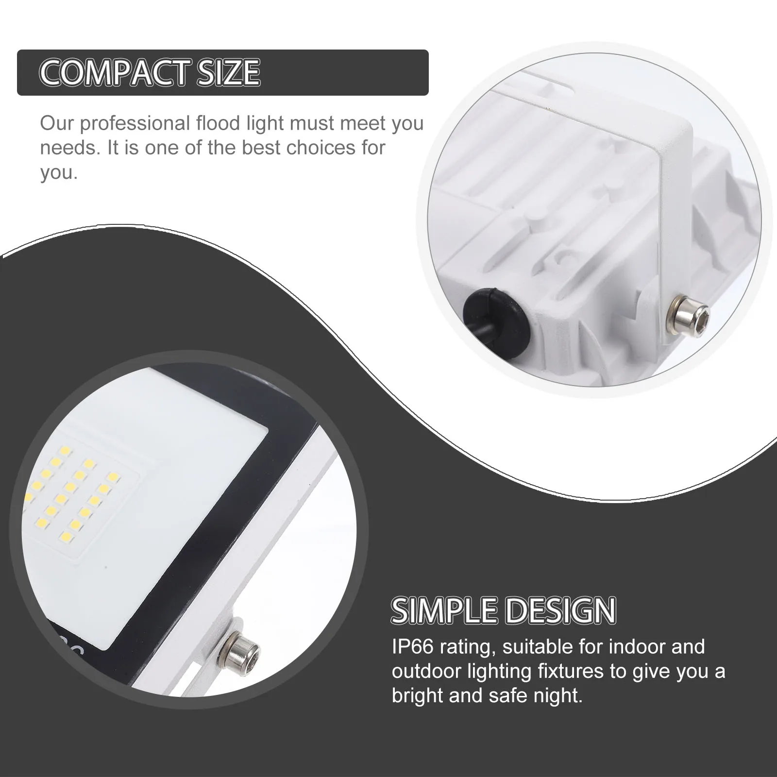 

30W LED Ultra-Thin Waterproof IP66 Outdoor Floodlight Wide Angle High Output Reflector Spotlight