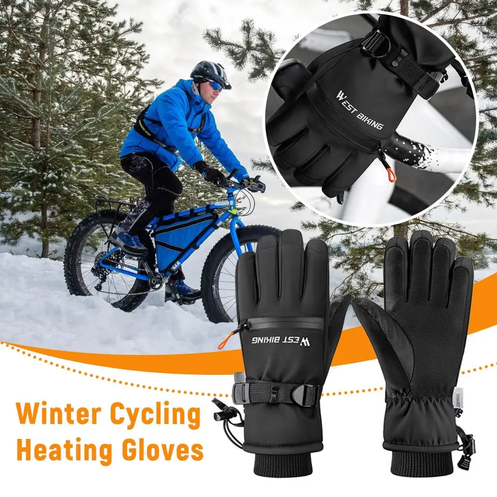 

New Snow Cotton Ski Gloves Temperature Lock Warmth Retention Windproof Waterproof Winter Warm Cycling Outdoor Versatile Gloves