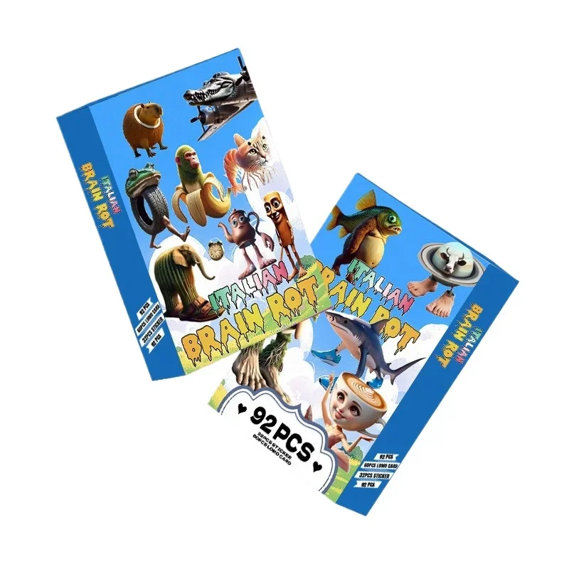 

92pcs Tralalero Tralala Cartoon Cards Tungtung Sahur Brainrot Game Card Kids Party Cosplay Classic Toys New Collect Photos Gift