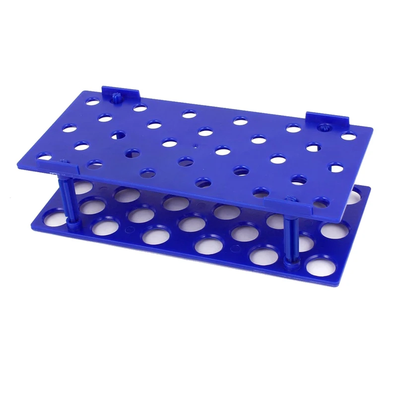 Laboratory Plastic 28 Hole 17mm Dia 15ML Centrifugal Test Tube Rack Holder