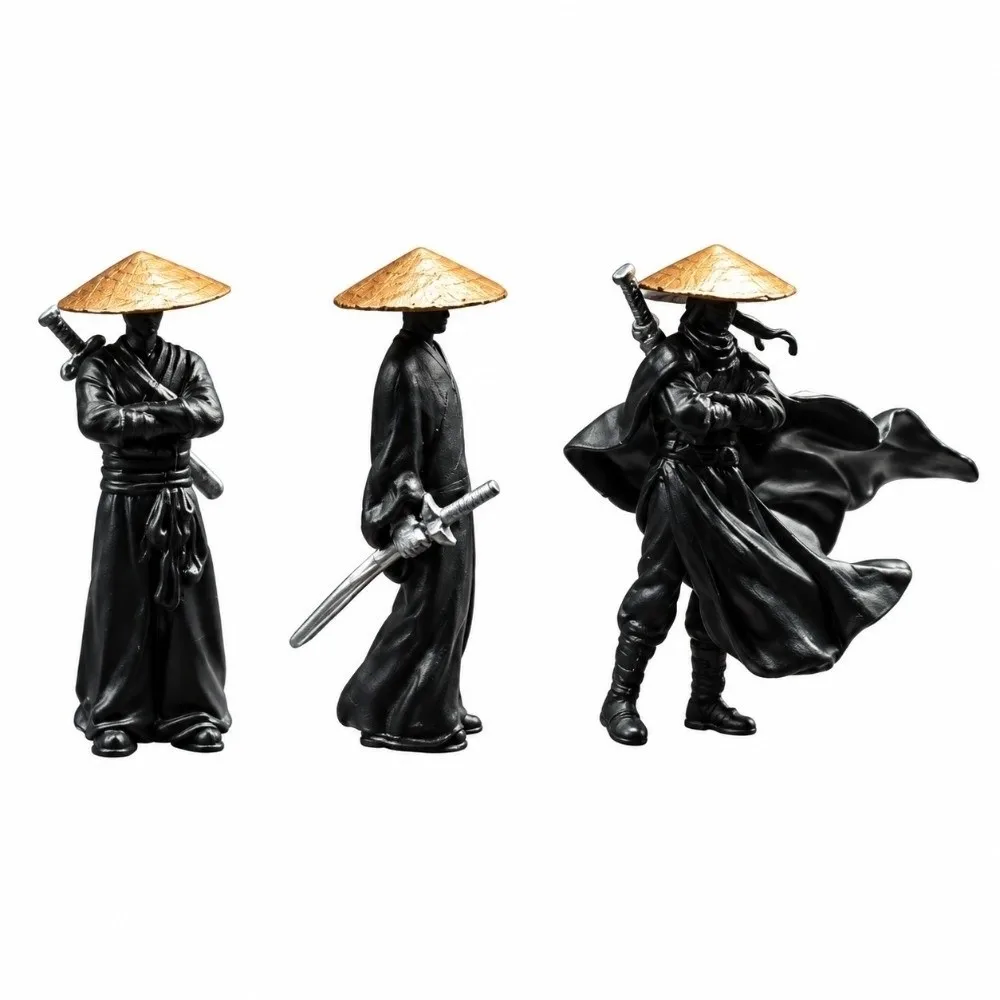 2/3/4pcs 5cm Chinese Swordsman Figure Creative Miniature Car Interior Decor Vintage Decorative Car Dashboard Ornament