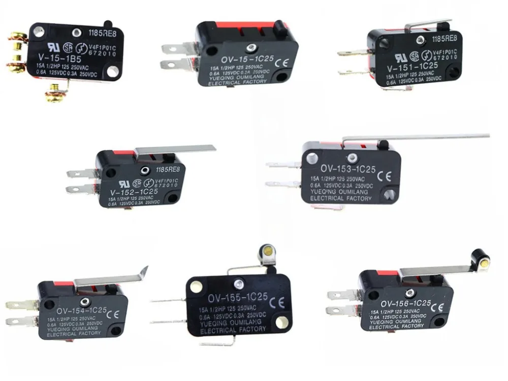 Microswitch stroke limit switch V-15-1C25 /V-151-1C25 / V-152-1C25 / V-153-1C25 / V-154-1C25 / V-155-1C25 / V-156-1C25 V-15-1B5